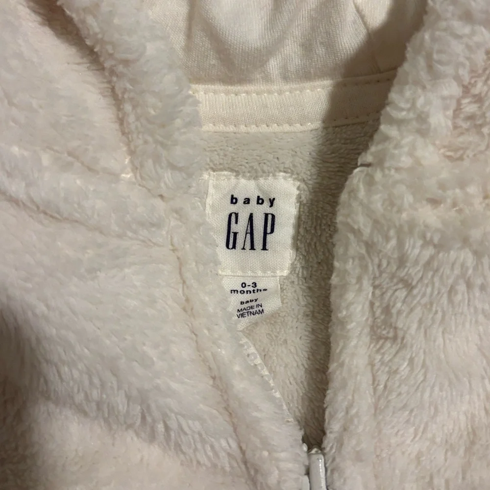 GAP Baby LOT Cream Fleece Hoodie and Onesie